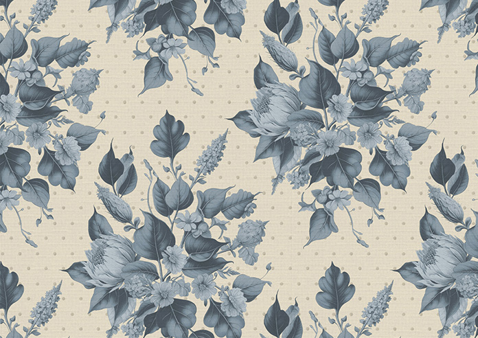 Pensford, Penn Bouquet Raffs Blue - Roman Blind - Image 7